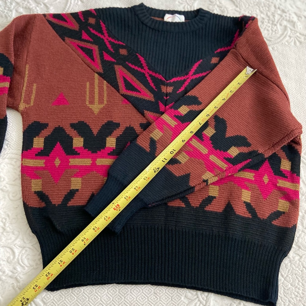 Bogner Vintage 80s Jacquard Knit Ski Sweater Desert Cactus Design Wool Sweater - Picture 13 of 14